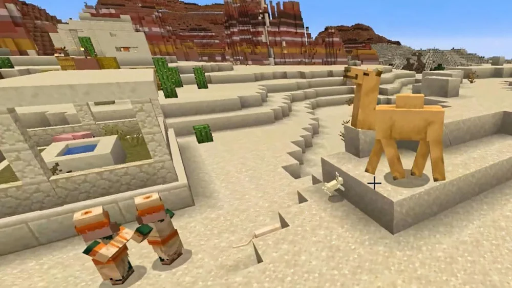 Cách nuôi, nhân giống lạc đà Minecraft bằng xương rồng
