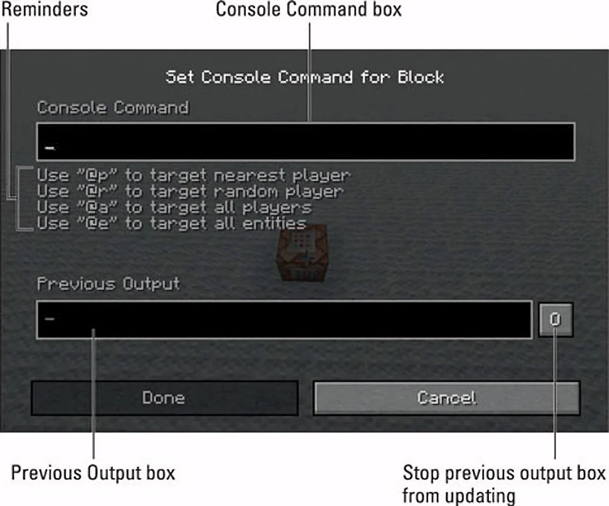 Thông tin cơ bản nhất về Command Block