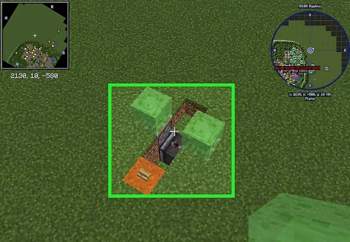 Hướng dẫn lắp đặt Observer, Slime và Piston
