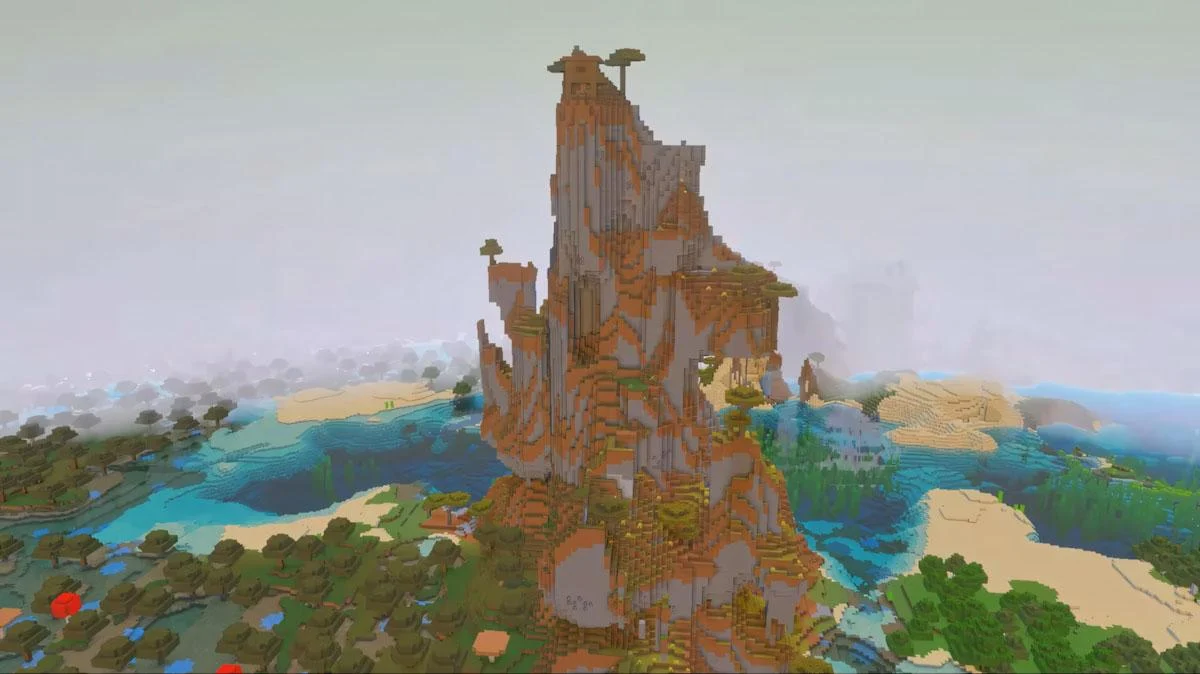 Witch Hut trên núi rỗng cạnh cave bí ẩn Minecraft sinh tồn
