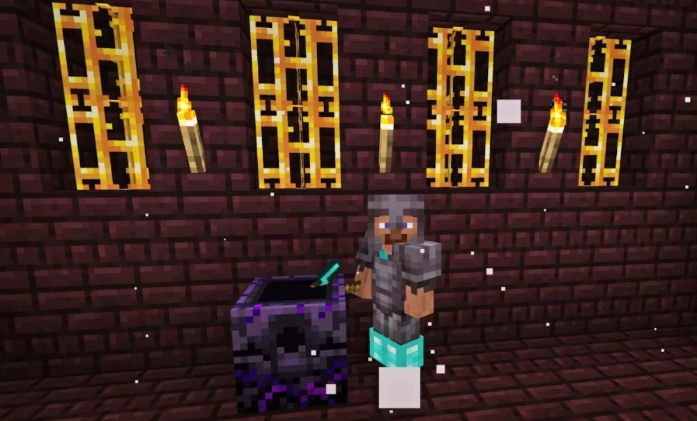 Nạp Glowstone tối đa 4 lần để hồi sinh Nether, nổ lớn nếu kích hoạt tại Overworld