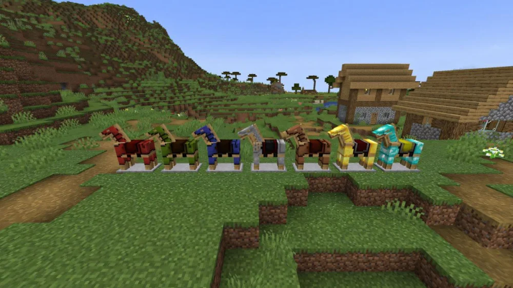 Minecraft giáp ngựa chỉ dùng cho ngựa trưởng thành