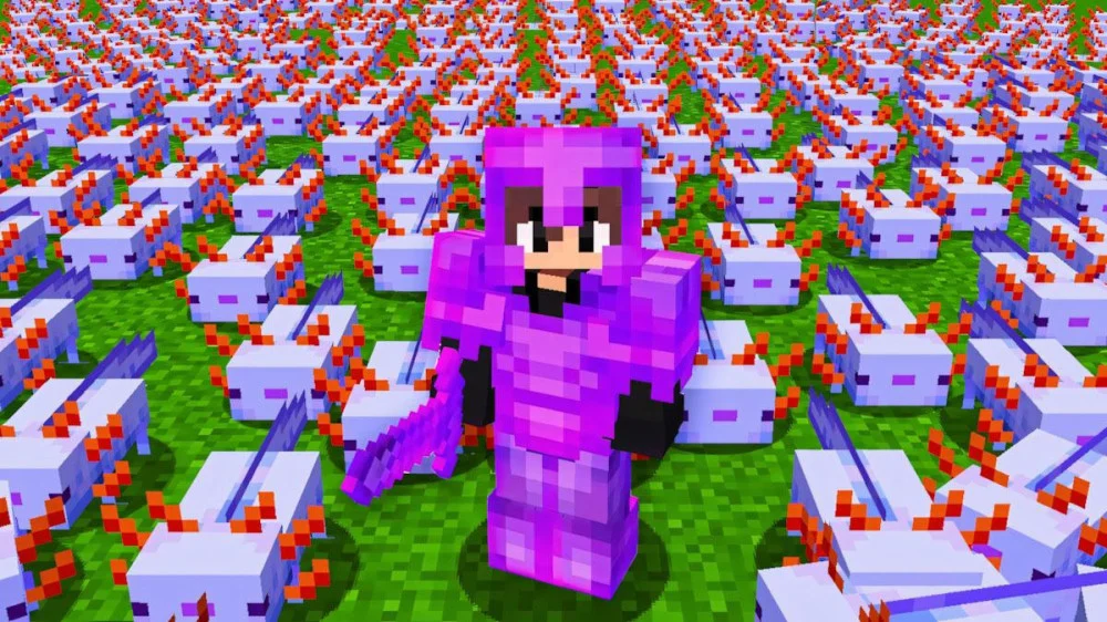 Sức mạnh khủng của Axolotl Minecraft