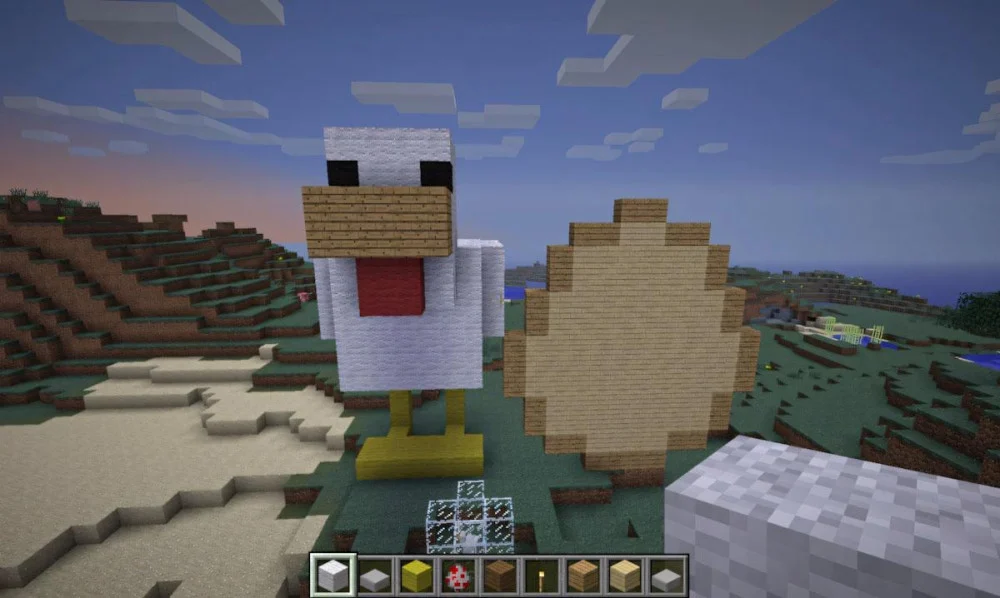 Minecraft trứng dùng nấu ăn ném sinh gà con